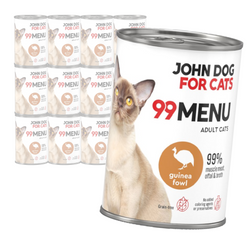 John Dog for Cats 99 Menu Mokra Karma Dla Dorosłych Kotów Z Perliczką 12x400g
