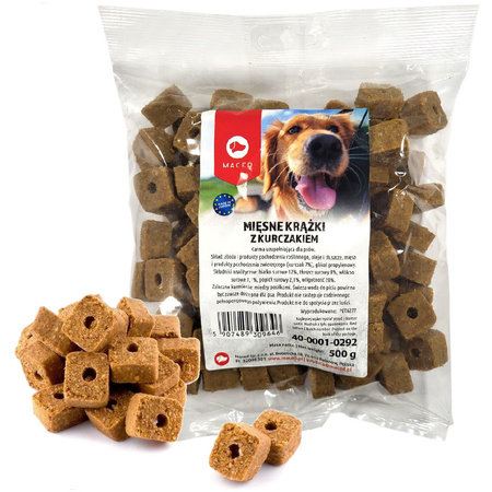 Maced Przysmaki Dla Psa Ucho Królicze Z Kaczką 500g + Miękkie Mięsne Krążki Z Kurczakiem 500g