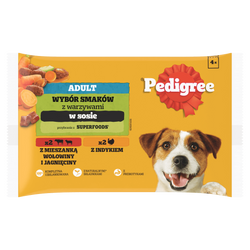 Pedigree Adult Saszetka 4x100g Wybór Smaków Mokra Karma Dla Psa Wołowina Jagnięcina Indyk