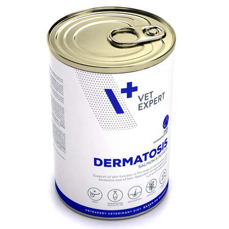 Vet Expert Dermatosis Mokra Karma Dla Psa Łosoś Z Ziemniakami 12x400g Zdrowa Skóra I Sierść