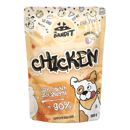 Mr. Bandit Chicken 12x380g Pełnoporcjowa Mokra Karma Dla Psa z Kurczakiem