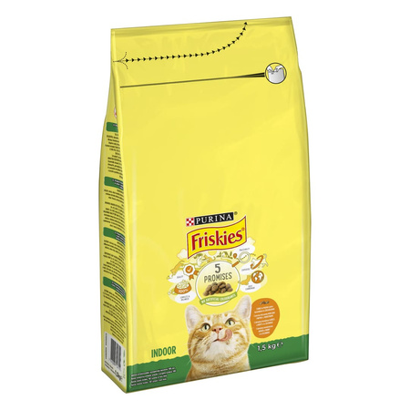 Purina Friskies Indoor Sucha Karma Dla Kota Z Kurczakiem I Warzywami Ogrodowymi 6x1,5kg