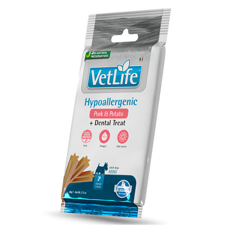 Farmina Vet Life Dental Treat Hypoallergenic Mini 60g Przysmak Dentystyczny z Wieprzowiną Dla Psa
