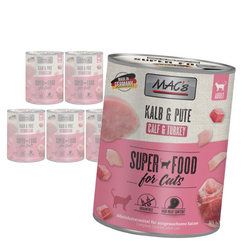 MAC's 6x800g Bezzbożowa Mokra Karma Dla Kota Cielęcina Indyk