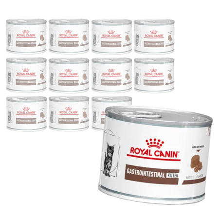 Royal Canin Veterinary Gastrointestinal 12x195g Mokra Karma Dla Kociąt Z Wrażliwym Układem Pokarmowym Mus