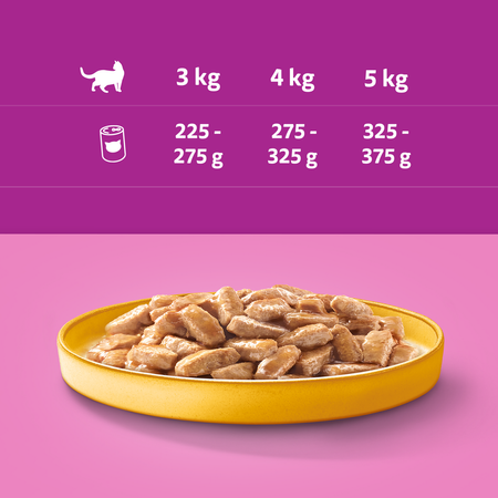 WHISKAS Adult 3 Smaki 48x400g Kaczka Tuńczyk Kurczak Karma Mokra Dla Dorosłych Kotów