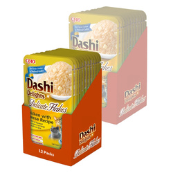 Inaba Cat Dashi Delights Delicate Flakes 24x40g Karma Uzupełniająca Dla Kota Z Kurczakiem I Serem