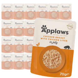 Applaws Cat Mokra Karma Dla Kota 24x70g Pierś z Kurczaka z Wątróbką w Galaretce 