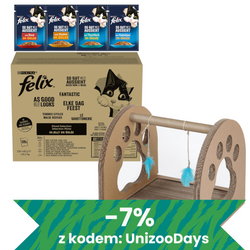 Felix Fantastic Karma Dla Kotów Wybór Smaków W Galaretce 10,2kg (120x85g) + Drapak GRATIS