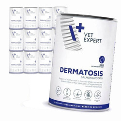 Vet Expert Dermatosis Mokra Karma Dla Psa Łosoś Z Ziemniakami 12x400g Zdrowa Skóra I Sierść
