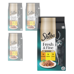 Sheba Fresh & Fine Saszetki 24x50g Mokra Karma Dla Kotów W Sosie Kurczak Indyk Kaczka