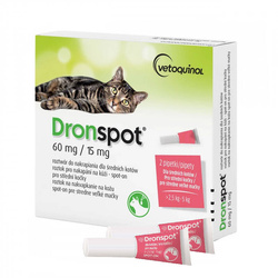 Dronspot Krople Odrobaczające Dla Średnich Kotów O Wadze 2,5kg-5kg Na Robaki I Pasożyty 2 Pipety
