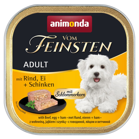Animonda Vom Feisten Mokra Karma Dla Psa 22x150g Z Wołowiną Jajkiem I Szynką
