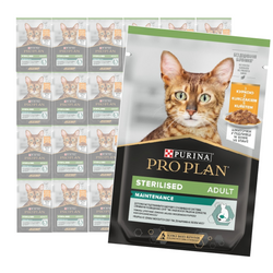 Purina Pro Plan Adult Sterilised Maintenance 24x85g Mokra Karma Dla Kota z Kurczakiem w Sosie