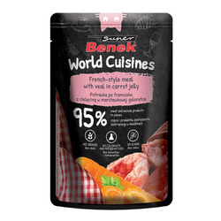 Super Benek World Cuisines 100g Mokra Karma Dla Kota Potrawka po Francusku z Cielęciną w Marchewkowej Galaretce