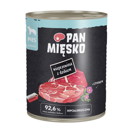 Pan Mięsko 12x800g Hipoalergiczna Mokra Karma Dla Psa Mix 3 Smaków
