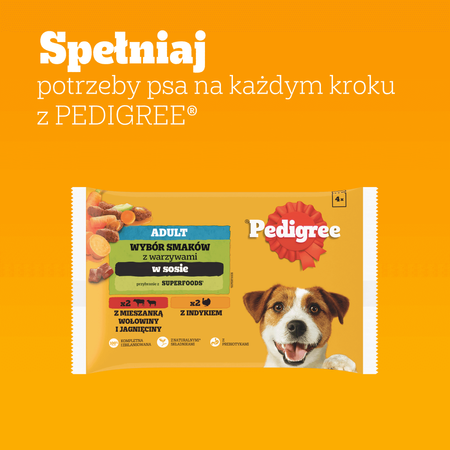 Pedigree Adult Wybór Smaków 13x400g Mokra Karma Dla Psa Wołowina Jagnięcina Indyk w Sosie