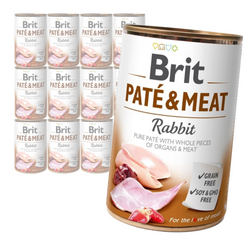 Brit Pate&Meat Mokra Karma Dla Psów z Królikiem Puszka 12x400g