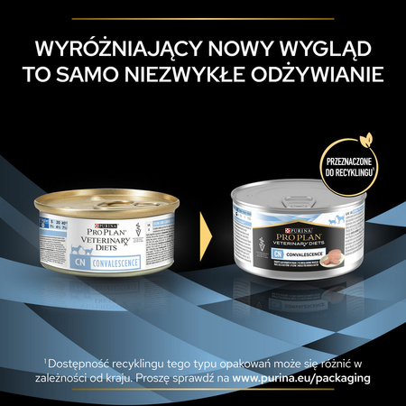 Purina Pro Plan Veterinary Diets CN Convalescence Mokra Karma Dla Kotów I Psów Mus 195g Rekonwalescencja