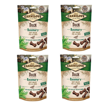 Carnilove Semi Moist Snack Duck Enriched with Rosemary 4x200g Przysmak Dla Psa Kaczka Z Rozmarynem