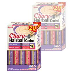 Inaba Cat Churu Hairball Control 40x14g Kremowy Przysmak Dla Kota Pasta Mix Kurczak I Tuńczyk