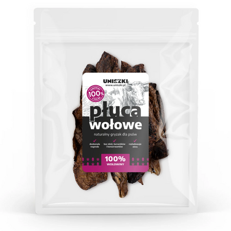 Uniszki Płuca Wołowe 12x200g Naturalny Miękki Przysmak Dla Psa  6+6 GRATIS