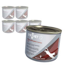 Trovet Hypoallergenic TRD 6x200g Lekkostrawna Mokra Karma Dietetyczna z Indykiem Dla Kotów z Nadwrażliwością Pokarmową