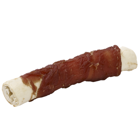 MACED KOŚĆ BIAŁA PAŁKA Z KACZKĄ 20CM 500G DLA PSA 
