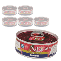 Farmina N&D Cat Quinoa Digestion 6x80g Mokra Karma Dla Kota Z Jagnięciną Na Trawienie
