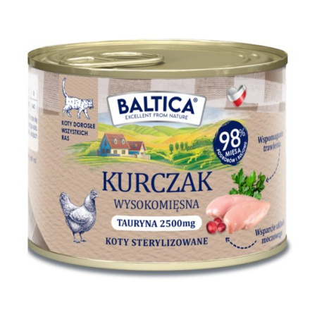 Baltica Smaki Regionów Mix Smaków 6x185g Bezzbożowa Mokra Karma Dla Kotów Sterylizowanych