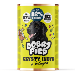 Dobry Pies Mono Indyk 400g Monoproteinowa Mokra Karma Dla Dorosłych Psów Z Alergią I Nietolerancją Pokarmową Indyk Z Kolagenem