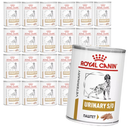 Royal Canin Veterinary Urinary S/O Loaf 24x410g Mokra Karma Pasztet Dla Psów Na Kamienie Struwitowe