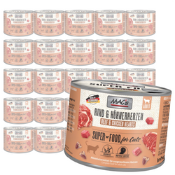 MAC's 24x200g Bezzbożowa Mokra Karma Dla Kota Wołowina Serca Drobiowe