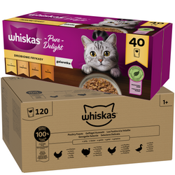 Whiskas Adult 160x85g Mokra Karma Dla Dorosłego Kota Drobiowa Uczta Drobiowe Frykasy w Galaretce