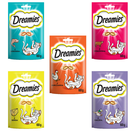 Dreamies zestaw mix 5x60g Przysmaki dla kota