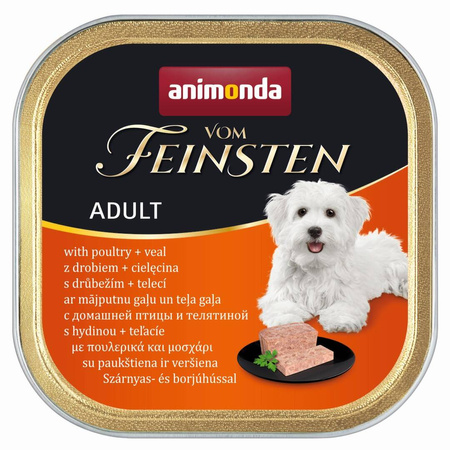 Animonda Vom Feisten Adult 6x150g Mokra Karma Dla Psa Mix Smaków Drób Cielęcina Jagnięcina Indyk Wołowina