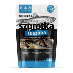Uniszki Szprotka Suszona Naturalny Przysmak Gryzak Dla Psa 40g