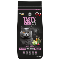 Biofeed Tasty Cats Life Sterilised 1,5kg Sucha Karma Dla Dorosłych Sterylizowanych Kotów Z Królikiem