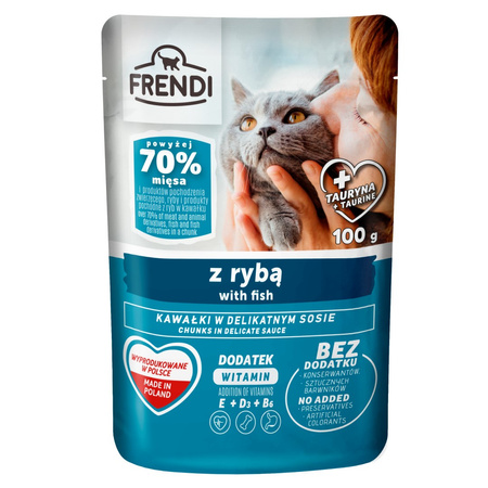 Frendi Mokra Karma Dla Kota 12x100g Kawałki W Sosie Z Rybą