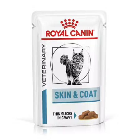 Royal Canin Veterinary Skin & Coat 48x85g Mokra Karma Dla Kotów W Sosie Zdrowa Skóra I Sierść