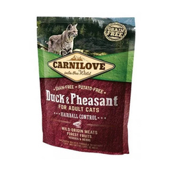 CARNILOVE CAT DUCK&PHEASANT HAIRBALL CONTROL 400G - sucha karma dla kota, kaczka i bażant
