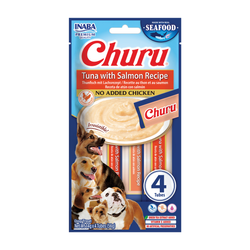 Inaba Dog Churu Przysmak Pasta Dla Psa 4x14g Tuńczyk z Łososiem