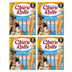Inaba Dog Churu Rolls Wraps 32x12g Przysmak Dla Psa Kurczak Z Serem