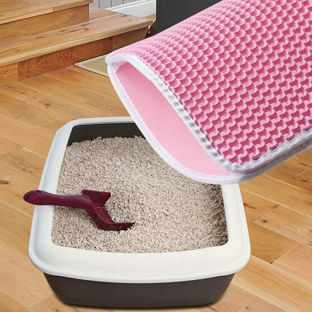 Wycieraczka Pod Kuwetę Mata Dla Kota 75*55 RÓŻOWA