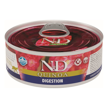 Farmina N&D Cat Quinoa Digestion 24x80g Mokra Karma Dla Kota Z Jagnięciną Na Trawienie