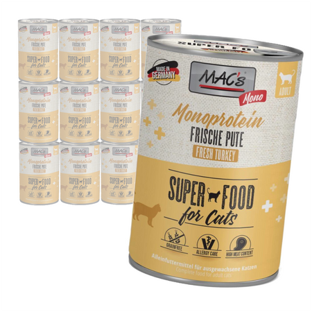 MAC's Cat 12x400g Mokra Karma Monoproteinowa Dla Kota z Indykiem