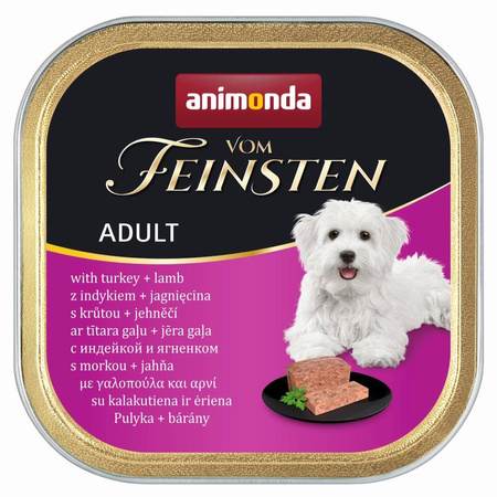 Animonda Vom Feisten Adult 22x150g Mokra Karma Dla Psa Mix Smaków Drób Cielęcina Jagnięcina Indyk Wołowina