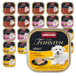 Animonda Vom Feinsten Adult 22x150g Mokra Karma Dla Psa Mix Smaków Królik Kurczak Wołowina