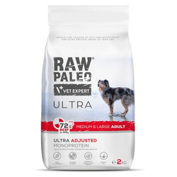 Raw Paleo Ultra Beef Medium&Large Adult 2kg Sucha Karma z Wołowiną Dla Psa