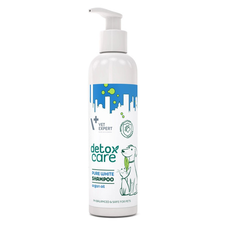 Vet Expert Detox Care Pure White Shampoo 250ml Szampon Dla Psów i Kotów z Jasną Sierścią